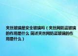 夹丝玻璃是安全玻璃吗（夹丝网防盗玻璃的作用是什么 简述夹丝网防盗玻璃的作用是什么）