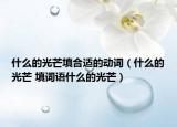 什么的光芒填合适的动词（什么的光芒 填词语什么的光芒）