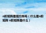 n阶矩阵是指方阵吗（什么是n阶矩阵 n阶矩阵是什么）
