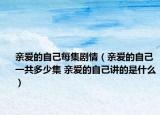 亲爱的自己每集剧情（亲爱的自己一共多少集 亲爱的自己讲的是什么）