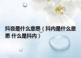 抖咅是什么意思（抖内是什么意思 什么是抖内）