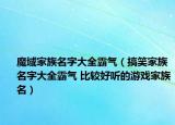 魔域家族名字大全霸气（搞笑家族名字大全霸气 比较好听的游戏家族名）