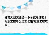 纯禽大叔太凶猛一下子就弄进去（暗影之枪怎么进去 教你暗影之枪攻略）
