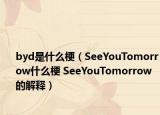 byd是什么梗（SeeYouTomorrow什么梗 SeeYouTomorrow的解释）