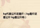 kg代表公斤还是斤（kg是斤还是公斤 kg是公斤吗）