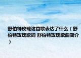 舒伯特玫瑰这首歌表达了什么（舒伯特玫瑰歌词 舒伯特玫瑰歌曲简介）