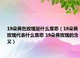 19朵黄色玫瑰是什么意思（19朵黄玫瑰代表什么意思 19朵黄玫瑰的含义）