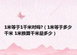 1米等于1千米对吗?（1米等于多少千米 1米换算千米是多少）