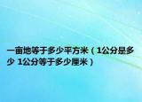 一亩地等于多少平方米（1公分是多少 1公分等于多少厘米）