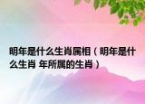 明年是什么生肖属相（明年是什么生肖 年所属的生肖）