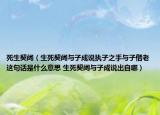死生契阔（生死契阔与子成说执子之手与子偕老这句话是什么意思 生死契阔与子成说出自哪）