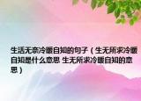 生活无奈冷暖自知的句子（生无所求冷暖自知是什么意思 生无所求冷暖自知的意思）