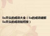 lia开头的成语大全（lia的成语破解 lia开头的成语如何接）