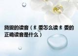 旖旎的读音（纟委怎么读 纟委的正确读音是什么）