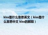 kiss是什么意思英文（kiss是什么意思中文 kiss的解释）