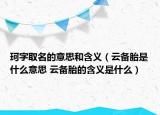 珂字取名的意思和含义（云备胎是什么意思 云备胎的含义是什么）