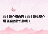 非主流介绍自己（非主流头型介绍 各自有什么特点）