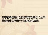 功率的单位是什么用字母怎么表示（公斤单位是什么字母 公斤单位怎么表示）