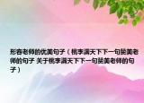 形容老师的优美句子（桃李满天下下一句赞美老师的句子 关于桃李满天下下一句赞美老师的句子）