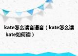 kate怎么读音语音（kate怎么读 kate如何读）