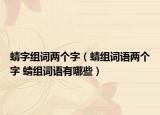 蜻字组词两个字（蜻组词语两个字 蜻组词语有哪些）