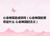 心会神凝是成语吗（心会神凝的意思是什么 心会神凝的含义）