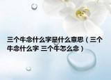 三个牛念什么字是什么意思（三个牛念什么字 三个牛怎么念）