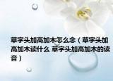 草字头加高加木怎么念（草字头加高加木读什么 草字头加高加木的读音）