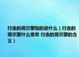 行走的荷尔蒙指的是什么（行走的荷尔蒙什么意思 行走的荷尔蒙的含义）