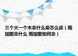 三个火一个木念什么燊怎么读（雨加散念什么 雨加散如何念）