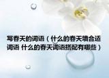 写春天的词语（什么的春天填合适词语 什么的春天词语搭配有哪些）