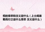 桓的意思和含义是什么（上士闻道勤而行之是什么意思 含义是什么）
