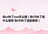 免cd补丁exe怎么用（免CD补丁是什么意思 免CD补丁是的意思）