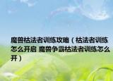 魔兽枯法者训练攻略（枯法者训练怎么开启 魔兽争霸枯法者训练怎么开）