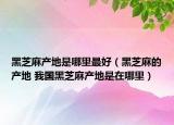 黑芝麻产地是哪里最好（黑芝麻的产地 我国黑芝麻产地是在哪里）