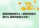 游离态指的是什么（游离态的定义是什么 游离态的定义分享）
