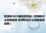欧洲杯2023赛程时间表（欧洲杯什么时候结束 欧洲杯是什么时候结束的呢）