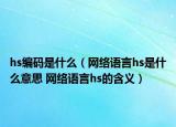 hs编码是什么（网络语言hs是什么意思 网络语言hs的含义）