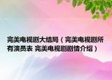 完美电视剧大结局（完美电视剧所有演员表 完美电视剧剧情介绍）