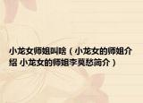 小龙女师姐叫啥（小龙女的师姐介绍 小龙女的师姐李莫愁简介）