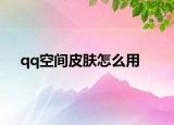qq空间皮肤怎么用