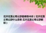 花开花落云卷云舒是哪首诗词（花开花落云卷云舒什么意思 花开花落云卷云舒解释）