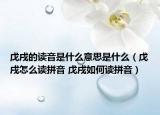 戊戌的读音是什么意思是什么（戊戌怎么读拼音 戊戌如何读拼音）