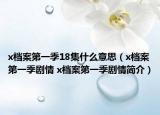 x档案第一季18集什么意思（x档案第一季剧情 x档案第一季剧情简介）