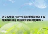 语文五年级上册生字表带拼音带组词（贩的拼音和组词 贩的拼音和组词有哪些）