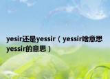 yesir还是yessir（yessir啥意思 yessir的意思）
