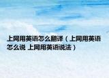 上网用英语怎么翻译（上网用英语怎么说 上网用英语说法）