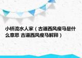 小桥流水人家（古道西风瘦马是什么意思 古道西风瘦马解释）