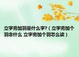 立字旁加羽是什么字?（立字旁加个羽念什么 立字旁加个羽怎么读）