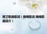 精卫歌曲歌词（绵绵歌词 绵绵歌曲简介）